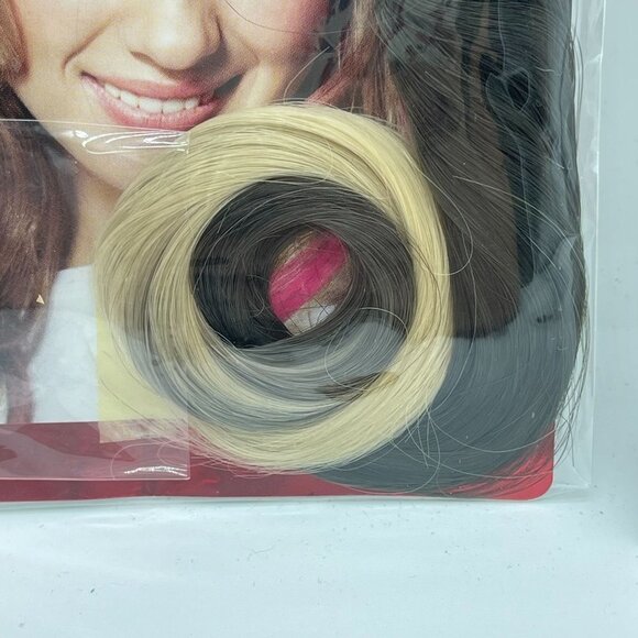 Mia Hair Extensions Clip n Dipped Ends 2 Pieces 14inches long Brown Blonde - Picture 2 of 9